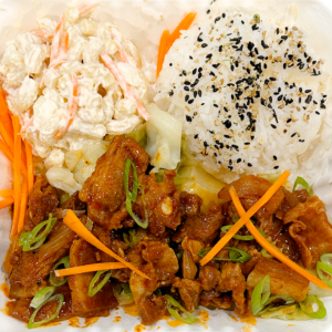 Pork Bulgogi Rice Plate (spicy) Combo