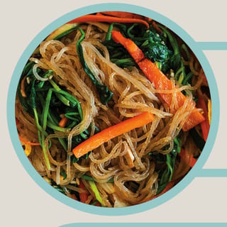JapChae (Korean Glass Noodles) with beef