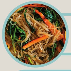 Jap Chae (Korean Glass Noodles) with beef